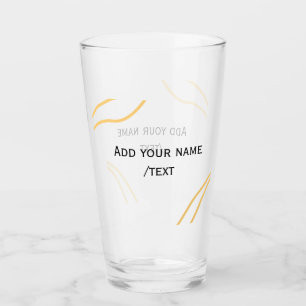 Verre lignes de texte de message de nom de bordure espag