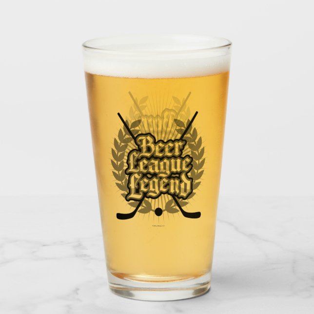 Verre Ligue de la bière de hockey (Devant (rempli))