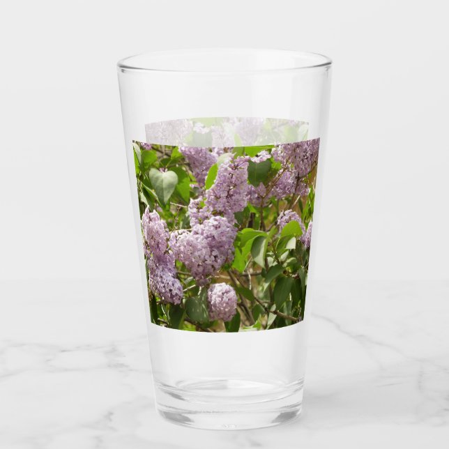 Verre Lilac Bush Belles fleurs de printemps violettes (Devant)