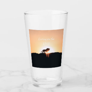 Verre Lion au coucher du soleil Vivre à la lisière