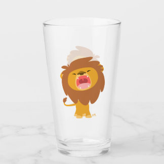 Verre Lion caricaturé joli