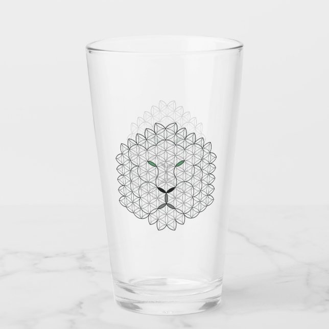 Verre Lion Sacré, B06BW. (Devant)