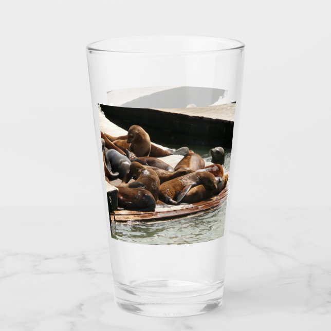 Verre Lions de mer au soleil à San Francisco (Devant)