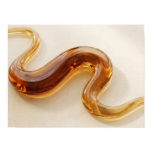 Verre Liquide Ambre Flux Art Mural Abstrait