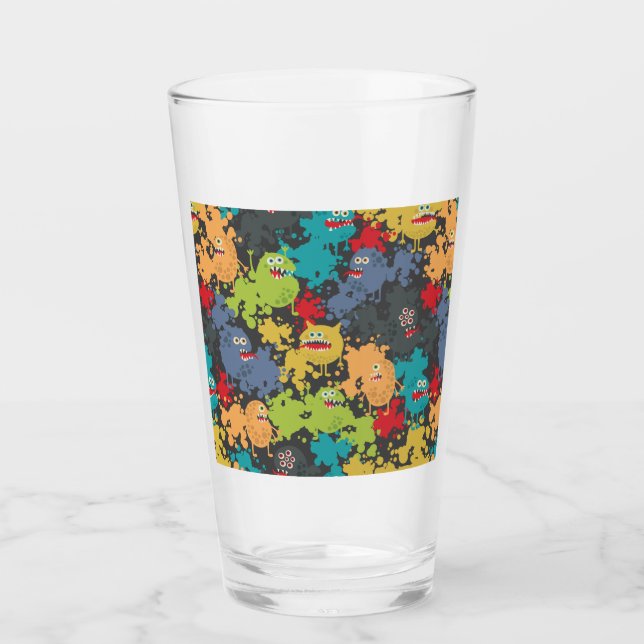 Verre Little cute funny monsters (Devant)