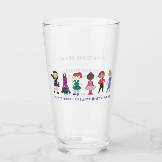 Verre Little Dancers Ballet Tap Jazz Dance Studio School (Devant)