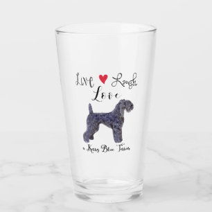 Verre Live Laugh Love a Kerry Blue Terrier