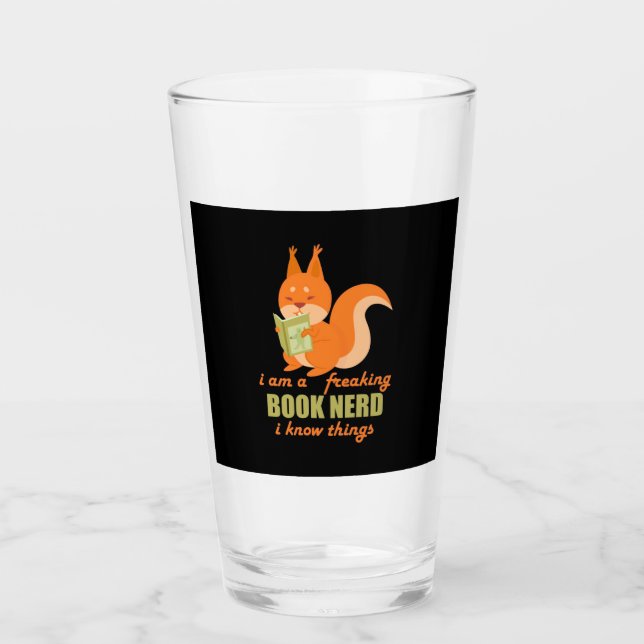 Verre Livre Nerd écureuil (Devant)