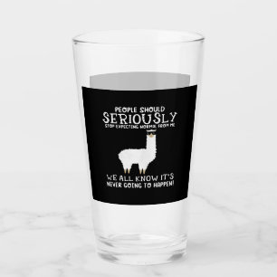 Verre Llama Gift  Les gens devraient sérieusement