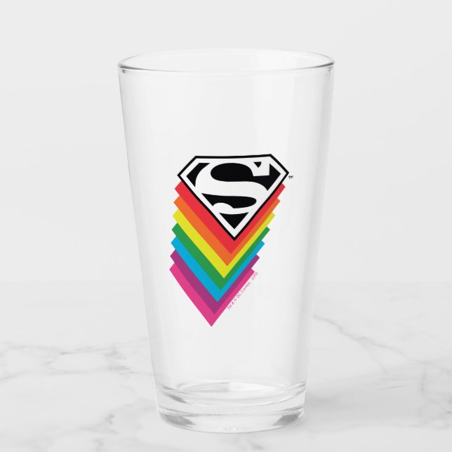 Verre Logo à arc-en-ciel superman (Devant)