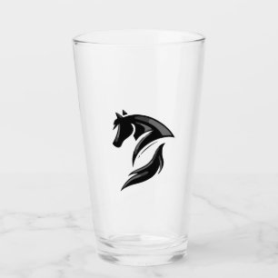 Verre Logo animal de ferme de cheval