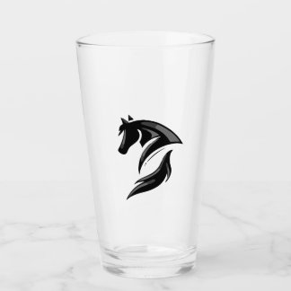 Verre Logo animal de ferme de cheval