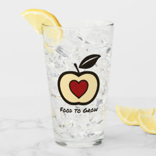Verre Logo Apple & Heart Red & Black Food to Grow