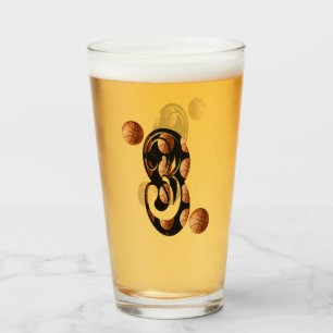 Verre Logo De Basketball Numéro Trois,