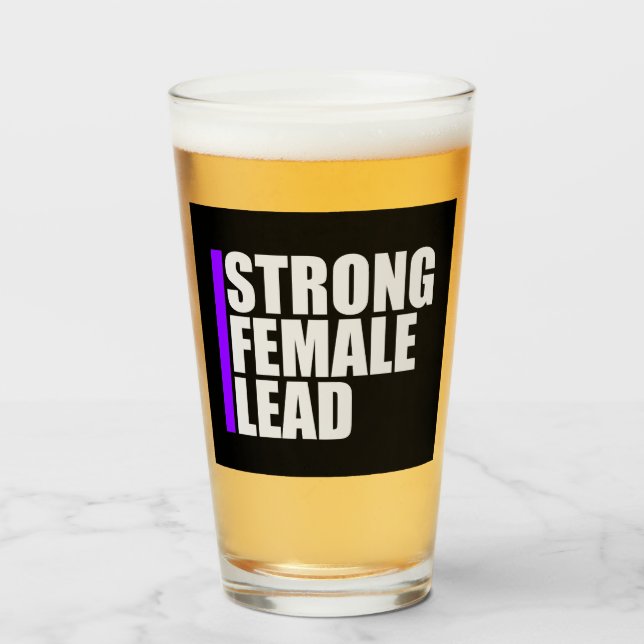 Verre Logo de citation de l'autonomisation féministe à f (Devant (rempli))