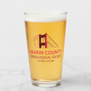 Verre Logo de la Société généalogique du comté de M