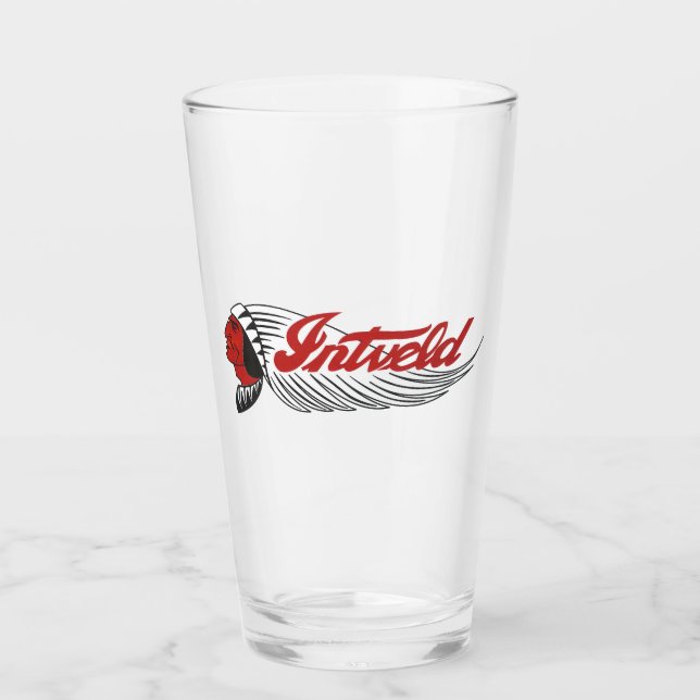 Verre Logo de moto vintage blanc (Devant)