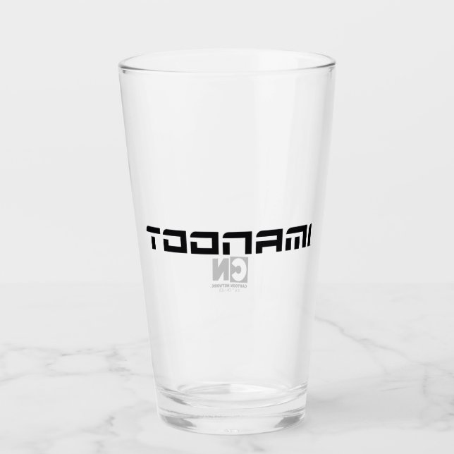 Verre Logo de police futuriste Toonami (Devant)