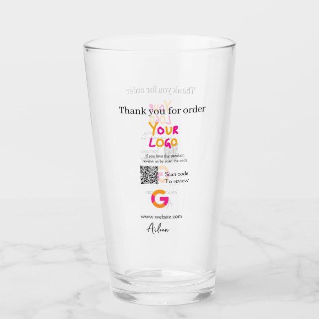Verre logo de site web d'entreprise de critique Google s (Devant)