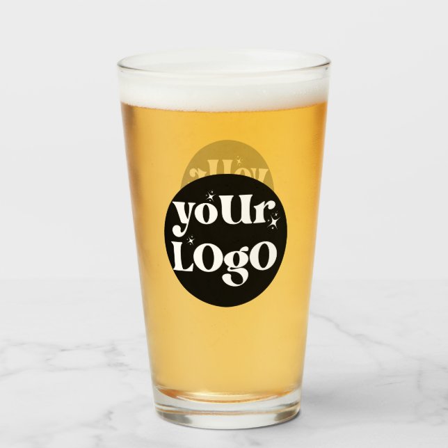 Verre Logo d'entreprise personnalisé (Devant (rempli))