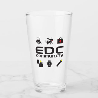 Verre - logo EDCC en noir avec couleurs