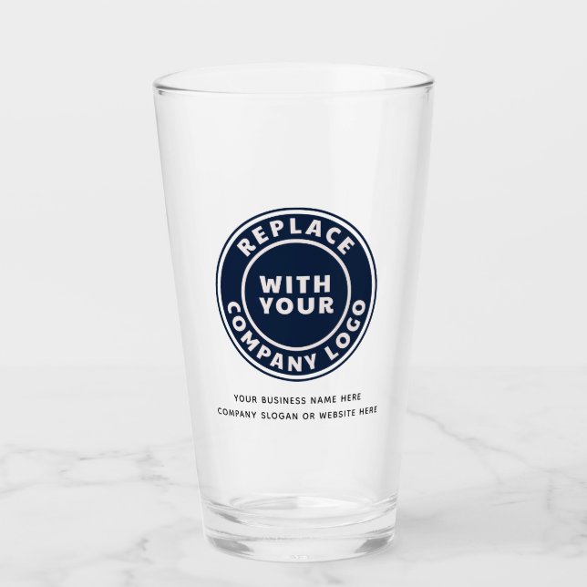 Verre Logo et nom d'entreprise personnalisés (Devant)