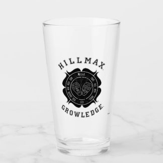 Verre Logo Hillmax GroKnowledge Black White Pint Glass