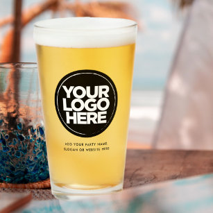 Verre Logo personnalisé et lunettes de bière texte
