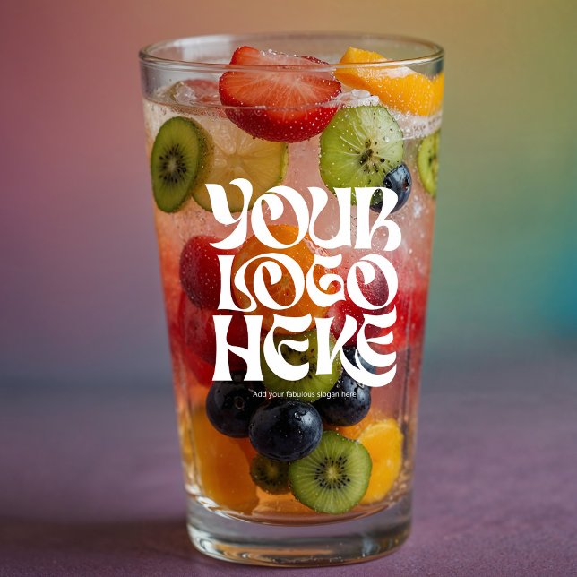 Verre Logo personnalisé et lunettes de bière texte (Créateur téléchargé)