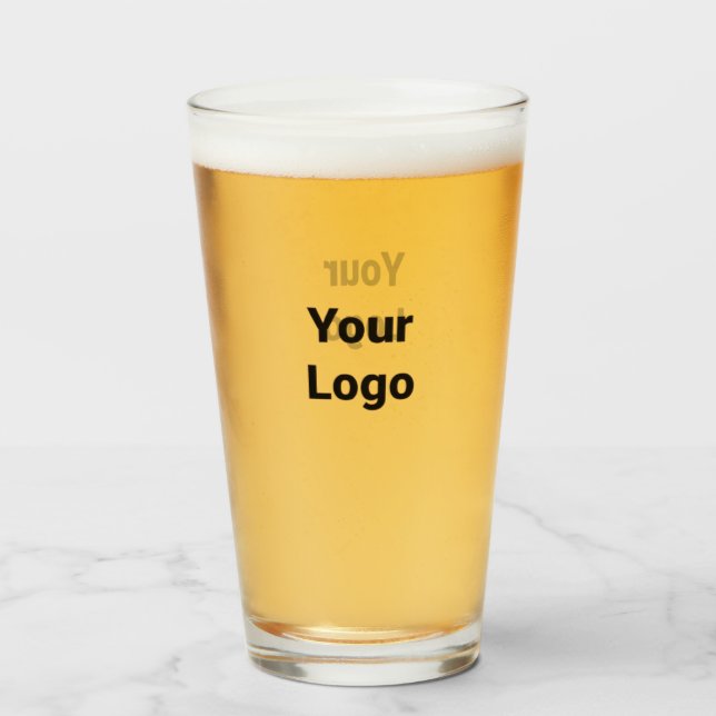 Verre Logo personnalisé simple et élégant ici société (Dos (rempli))