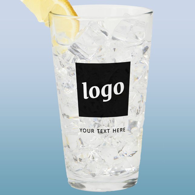 Verre Logo simple et commerce de texte (Logo and custom text business promotional glass tumbler)