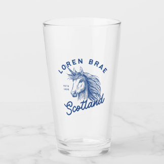 Verre Loren Brae Scotland Unicorn Pint Glass