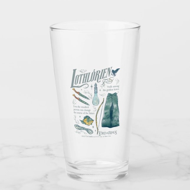 Verre LOTHLORIEN™ Collage graphique aquarelle (Devant)