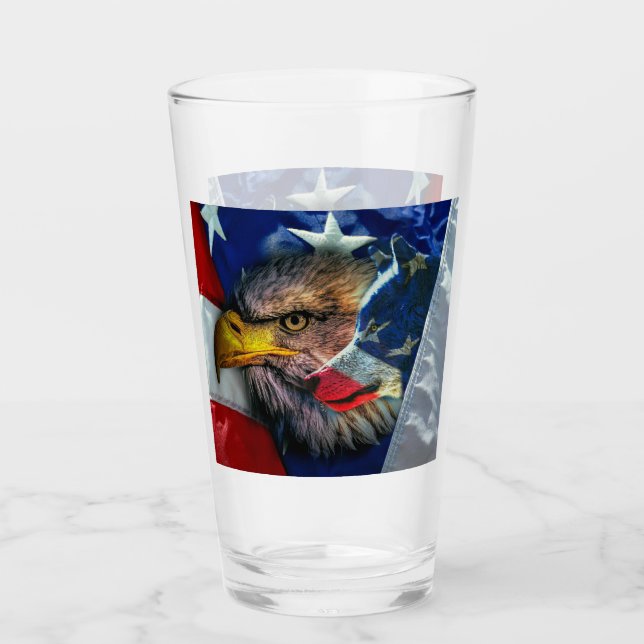 Verre Loup d'aigle patriotique américain (Devant)