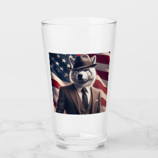 Verre Loup patriotique