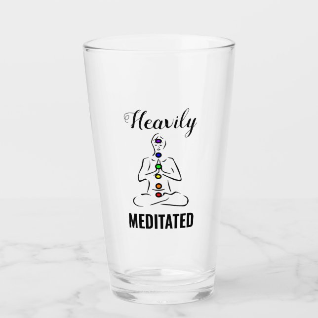 Verre Lourdement Médité Chakra méditation Tumbler en ver (Devant)