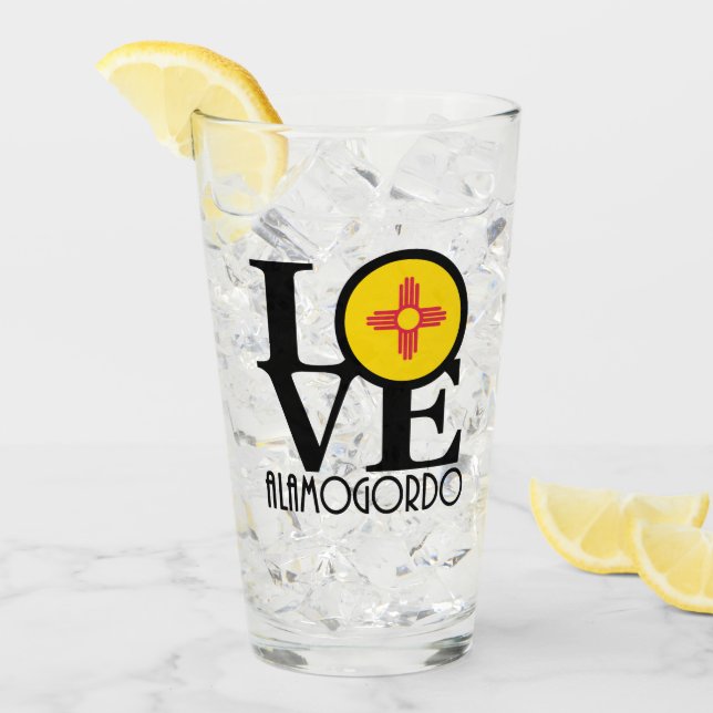 Verre LOVE Alamogordo Nouveau-Mexique (Devant glace)