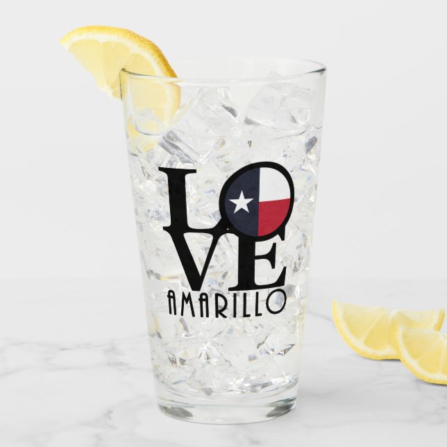 Verre LOVE Amarillo Texas (Devant glace)