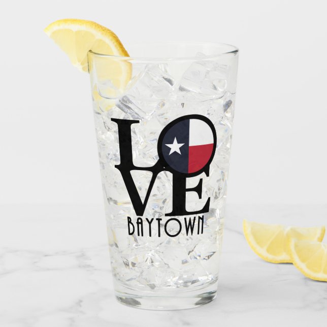 Verre LOVE Baytown Texas (Devant glace)