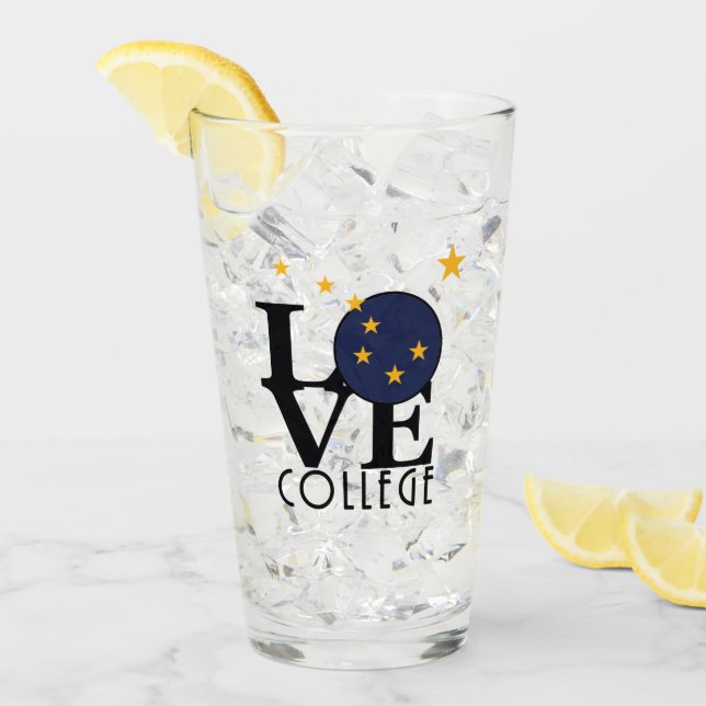 Verre LOVE College Alaska (Devant glace)
