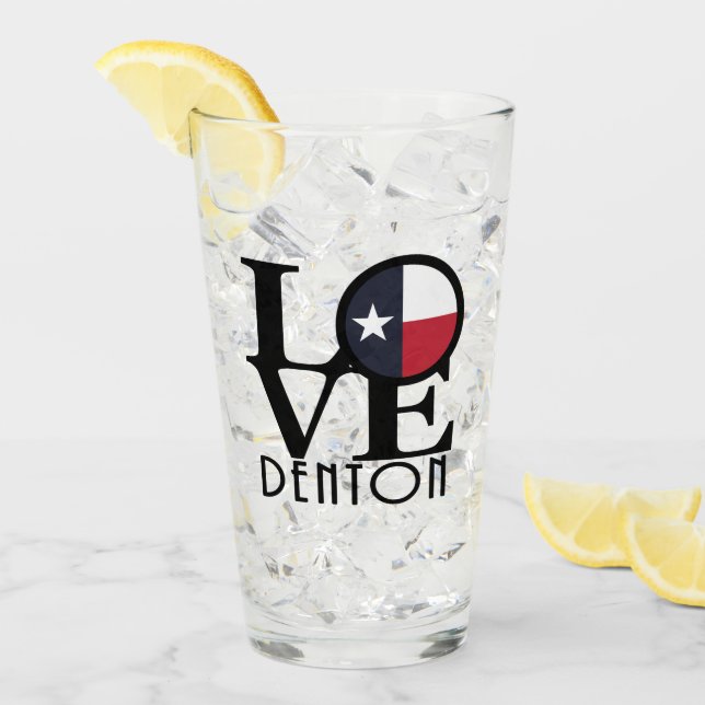 Verre LOVE denton Texas (Devant glace)