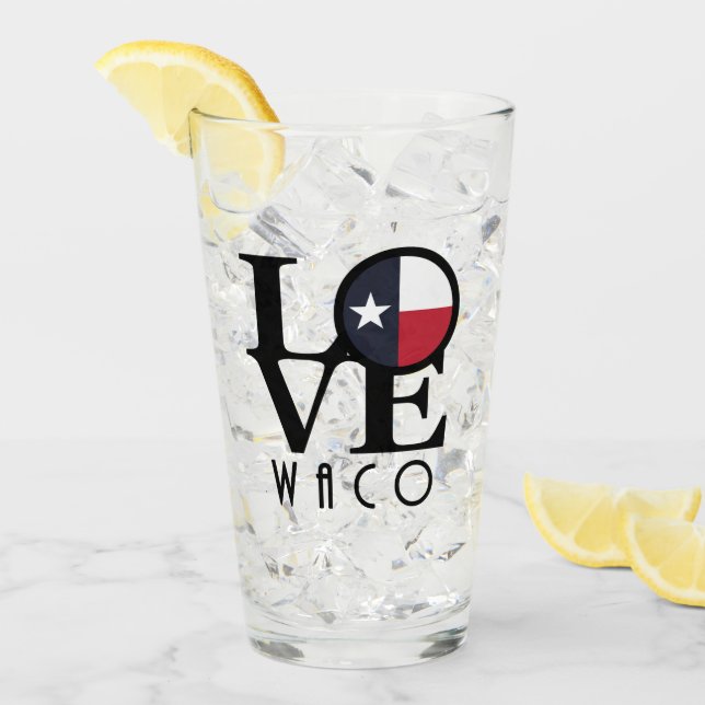 Verre LOVE Waco Texas (Devant glace)