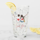 Verre Love You Illustrated Romantic Glass Cup<br><div class="desc">Sirotez un verre dans le style avec cette charmante tasse en verre avec un couple douillet illustré en amour. Avec des t-shirts coeurs assortis et une ambiance cosy, il est parfait pour les matins romantiques, des cadeaux réfléchis, ou simplement profiter de votre boisson préférée avec quelqu'un de spécial. Une belle...</div>