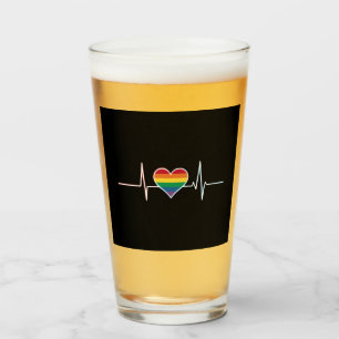 Verre Lovely LGBT Gay pride Heartbeat Lesbian Gays Love