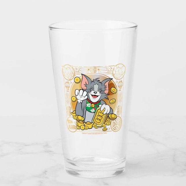 Verre Lucky Cat Jerry With Gold Sycees (Devant)