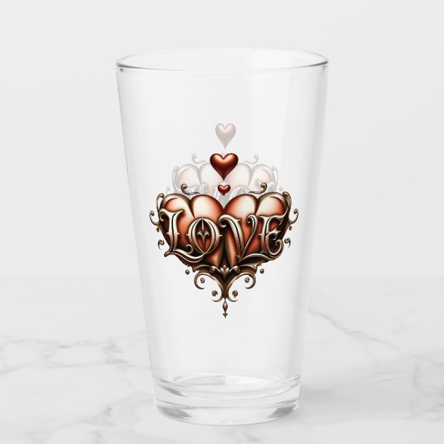 Verre Lune gothique – Amour éternel sous le ciel de minu (Devant)