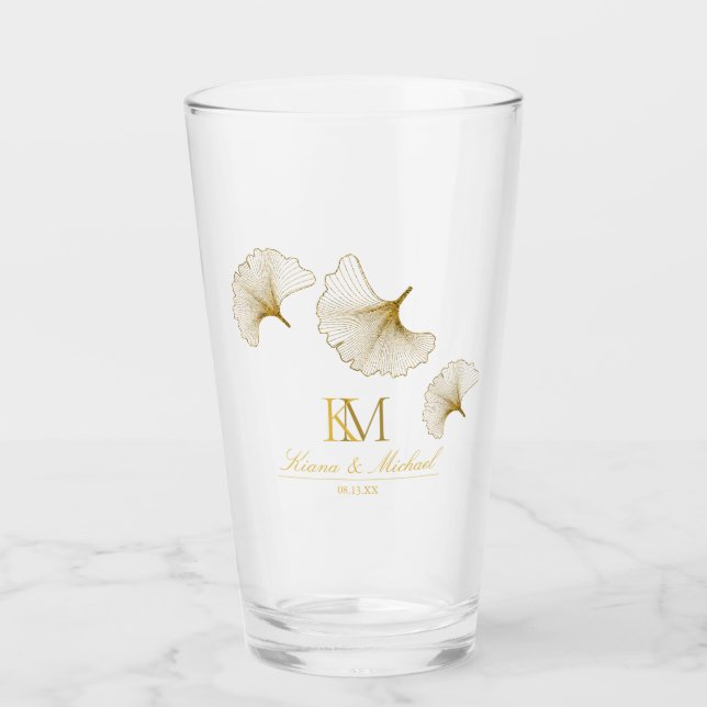 Verre Lune Romance Ginkgo Biloba Gold ID881 (Devant)