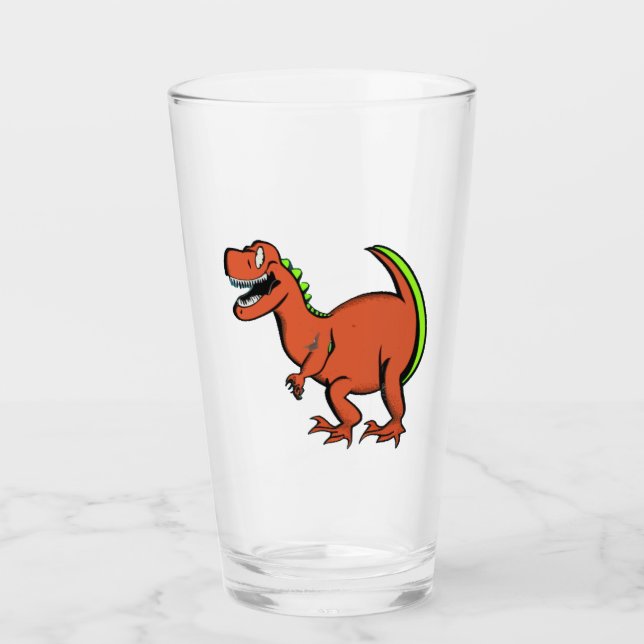 Verre Lunettes de boisson Dinosaure vintages (Devant)