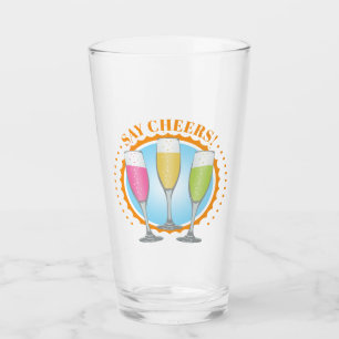 Verre Lunettes de champagne colorées Mimosa