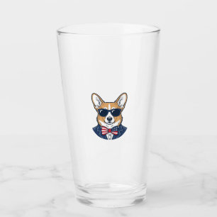 Verre Lunettes de soleil Corgi patriotiques Art vectorie